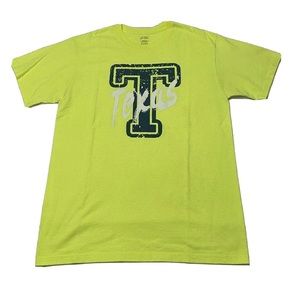 Highlighter Yellow Texas Rangers Tee Shirt